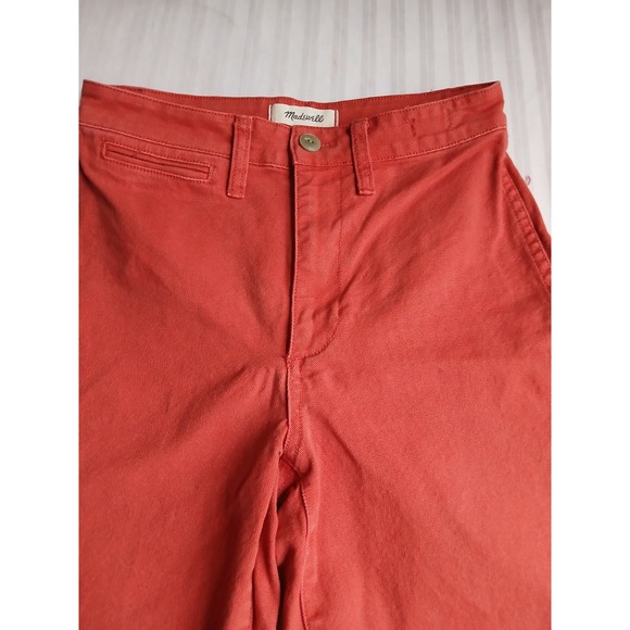Madewell Pants 27 Slim Emmett Wide Leg Crop Cotton Stretch Boho High Rise - Picture 4 of 12